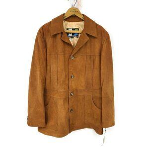 VTG Deadstock Breier of Amsterdam Suede Leather Jacket Mens 44 Brown Coat New